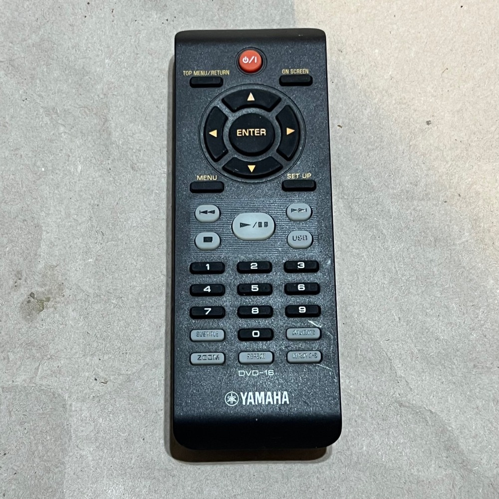 Yamaha DVD-16 Remote Control Black Genuine OEM DVD Player Controller